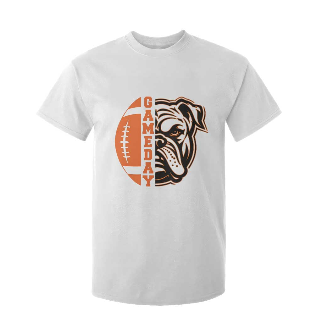 Bulldog Football Lover T Shirt For Kid Game Day Fan Lifestyle TS12 White Print Your Wear