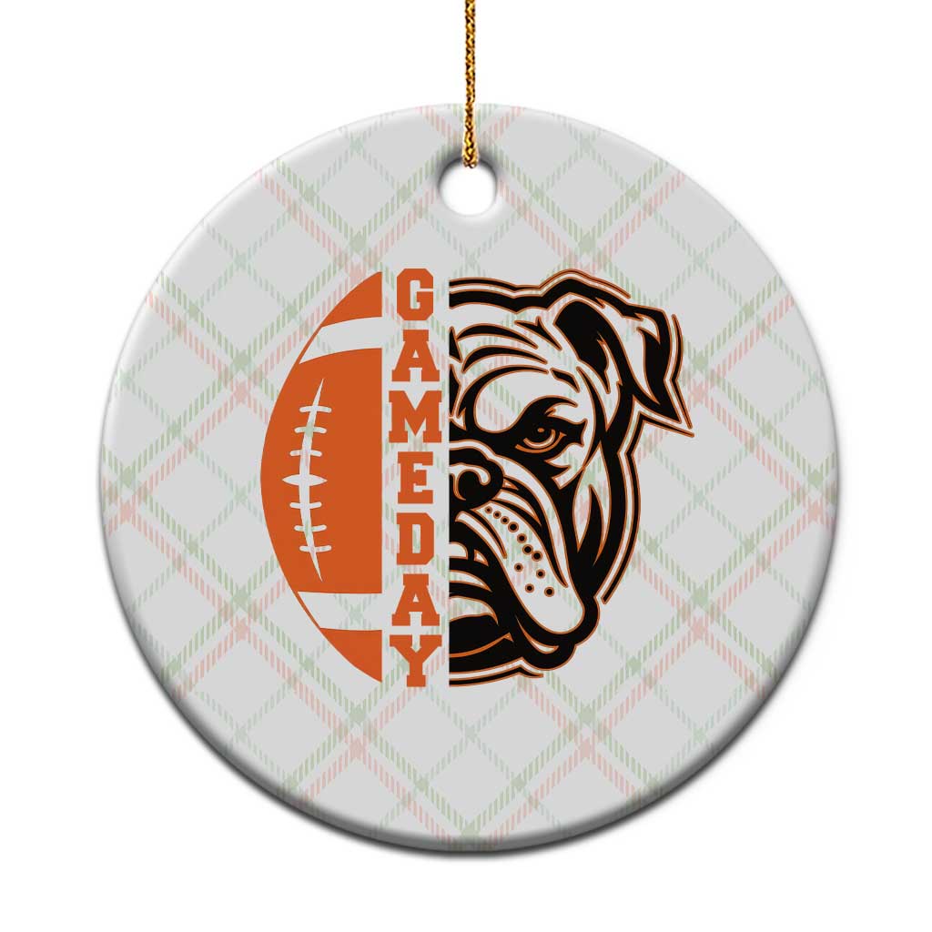 Bulldog Football Lover Ceramic Ornament Game Day Fan Lifestyle TS12 1pc Christmas Plaid Print Your Wear