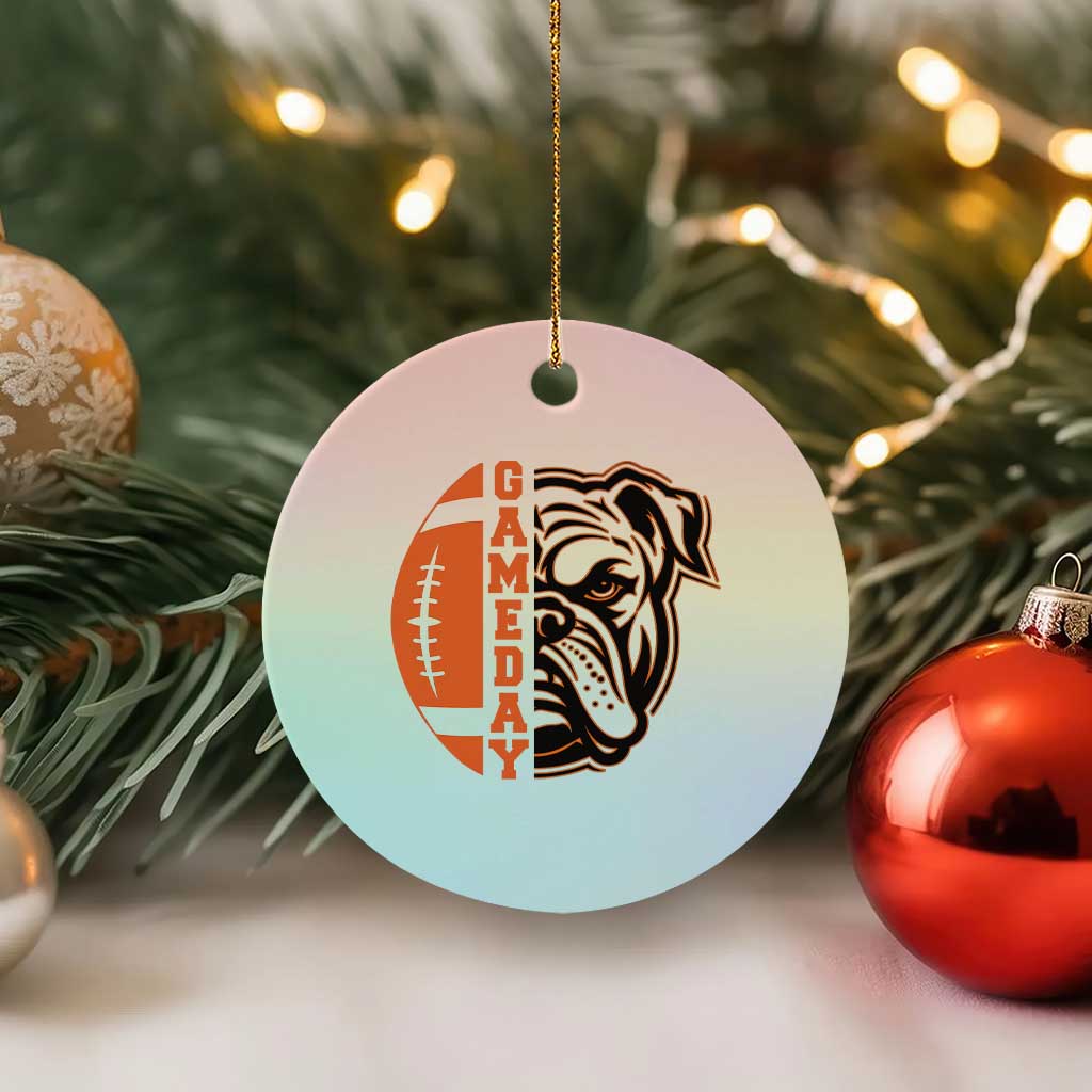 Bulldog Football Lover Ceramic Ornament Game Day Fan Lifestyle TS12 1pc Pastel Print Your Wear