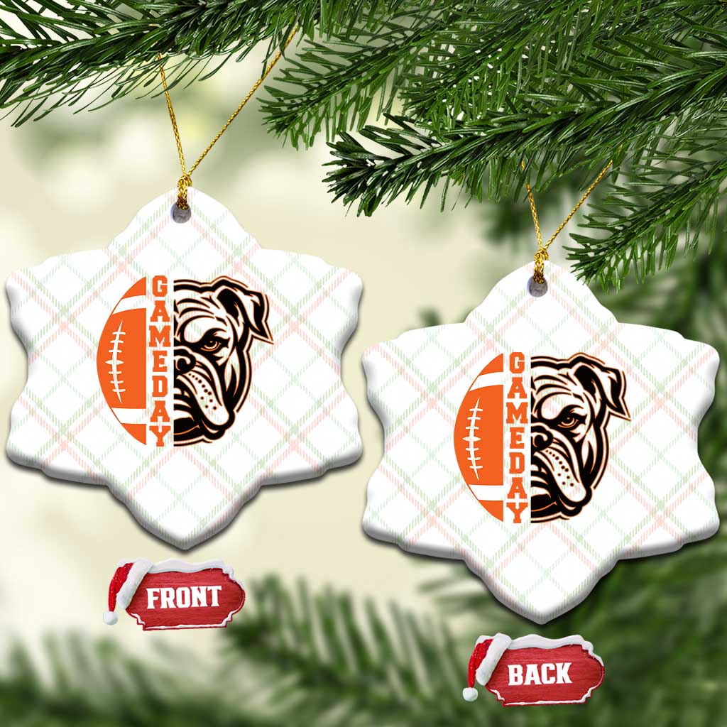 Bulldog Football Lover Ceramic Ornament Game Day Fan Lifestyle TS12 Print Your Wear