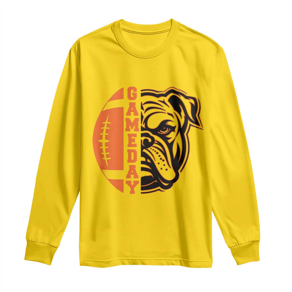 Bulldog Football Lover Long Sleeve Shirt Game Day Fan Lifestyle TS12 Daisy Print Your Wear