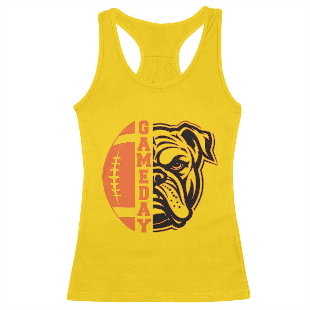 Bulldog Football Lover Racerback Tank Top Game Day Fan Lifestyle TS12 Daisy Print Your Wear