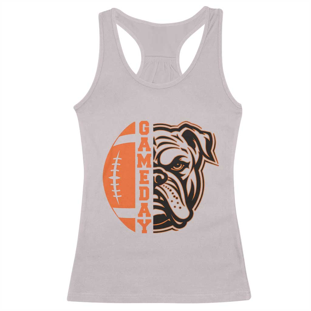 Bulldog Football Lover Racerback Tank Top Game Day Fan Lifestyle TS12 Ice Gray Print Your Wear