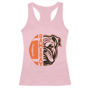 Bulldog Football Lover Racerback Tank Top Game Day Fan Lifestyle TS12 Light Pink Print Your Wear