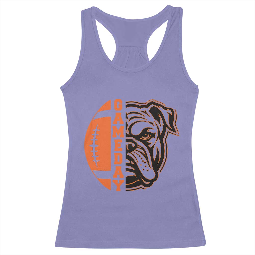Bulldog Football Lover Racerback Tank Top Game Day Fan Lifestyle TS12 Violet Print Your Wear