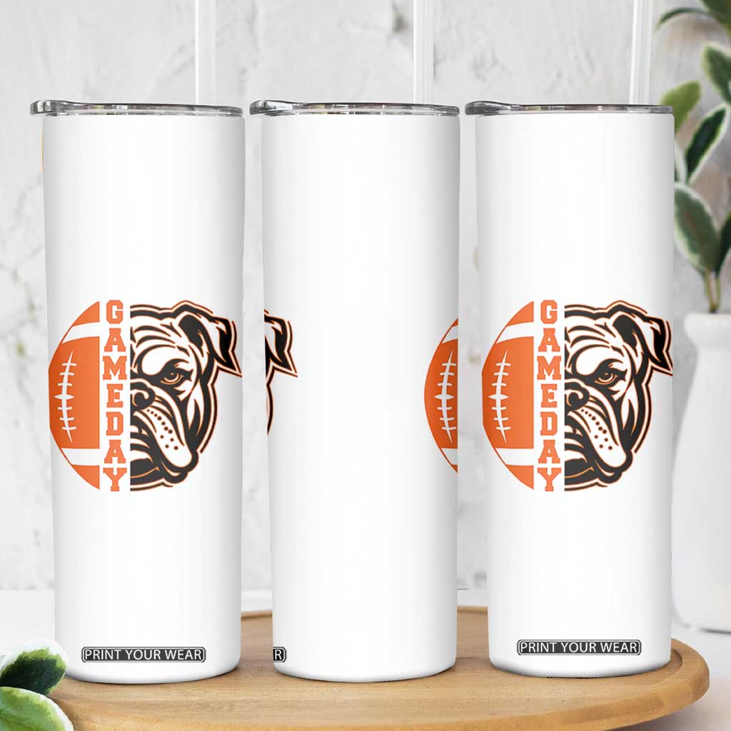 Bulldog Football Lover Skinny Tumbler Game Day Fan Lifestyle TS12 Print Your Wear