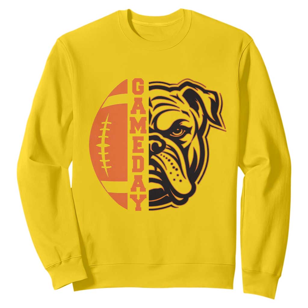 Bulldog Football Lover Sweatshirt Game Day Fan Lifestyle TS12 Daisy Print Your Wear