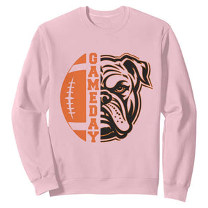 Bulldog Football Lover Sweatshirt Game Day Fan Lifestyle TS12 Light Pink Print Your Wear