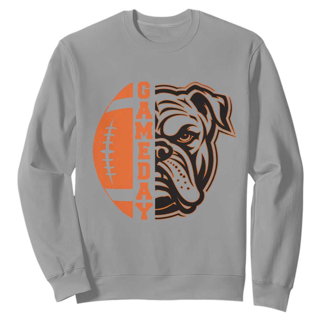 Bulldog Football Lover Sweatshirt Game Day Fan Lifestyle TS12 Sport Gray Print Your Wear