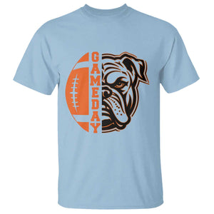 Bulldog Football Lover T Shirt Game Day Fan Lifestyle TS12 Light Blue Print Your Wear