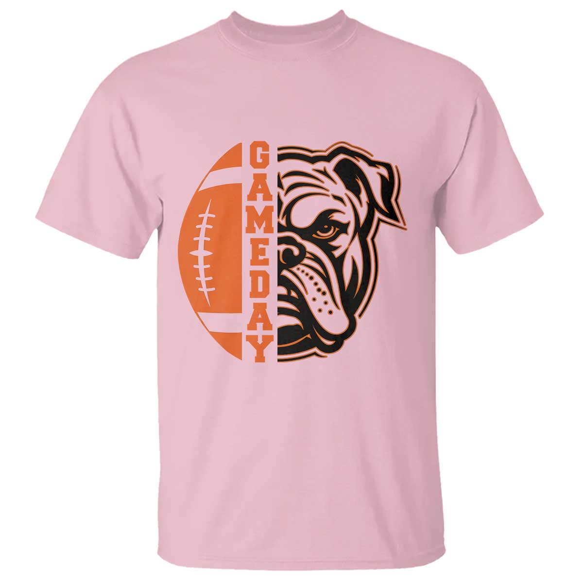 Bulldog Football Lover T Shirt Game Day Fan Lifestyle TS12 Light Pink Print Your Wear