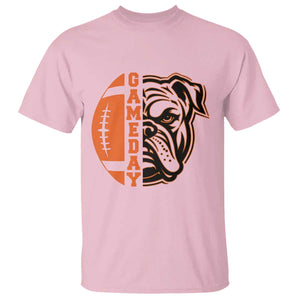 Bulldog Football Lover T Shirt Game Day Fan Lifestyle TS12 Light Pink Print Your Wear