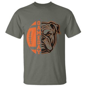 Bulldog Football Lover T Shirt Game Day Fan Lifestyle TS12 Military Green Print Your Wear