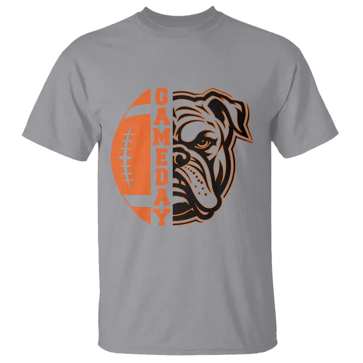 Bulldog Football Lover T Shirt Game Day Fan Lifestyle TS12 Sport Gray Print Your Wear