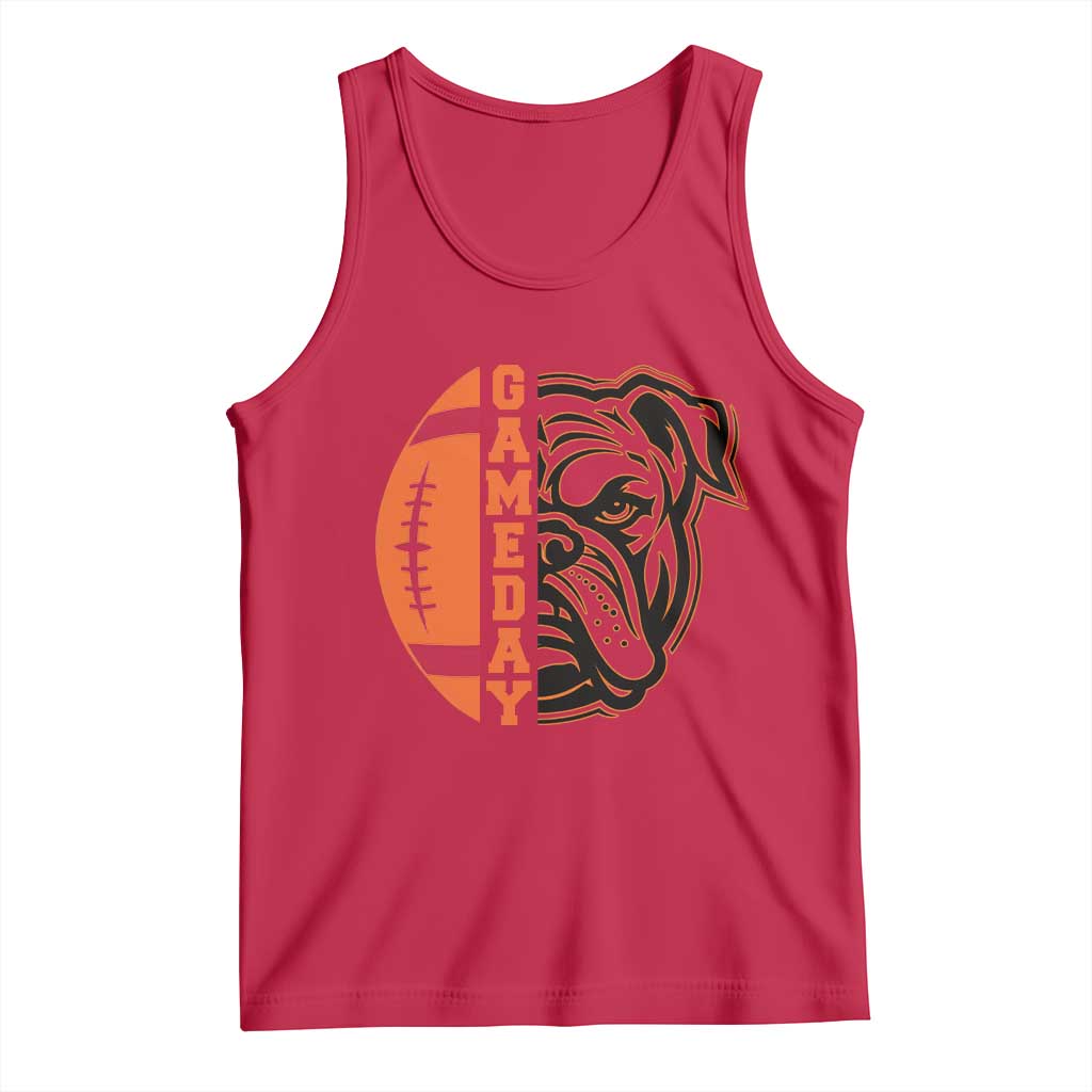 Bulldog Football Lover Tank Top Game Day Fan Lifestyle TS12 Red Print Your Wear