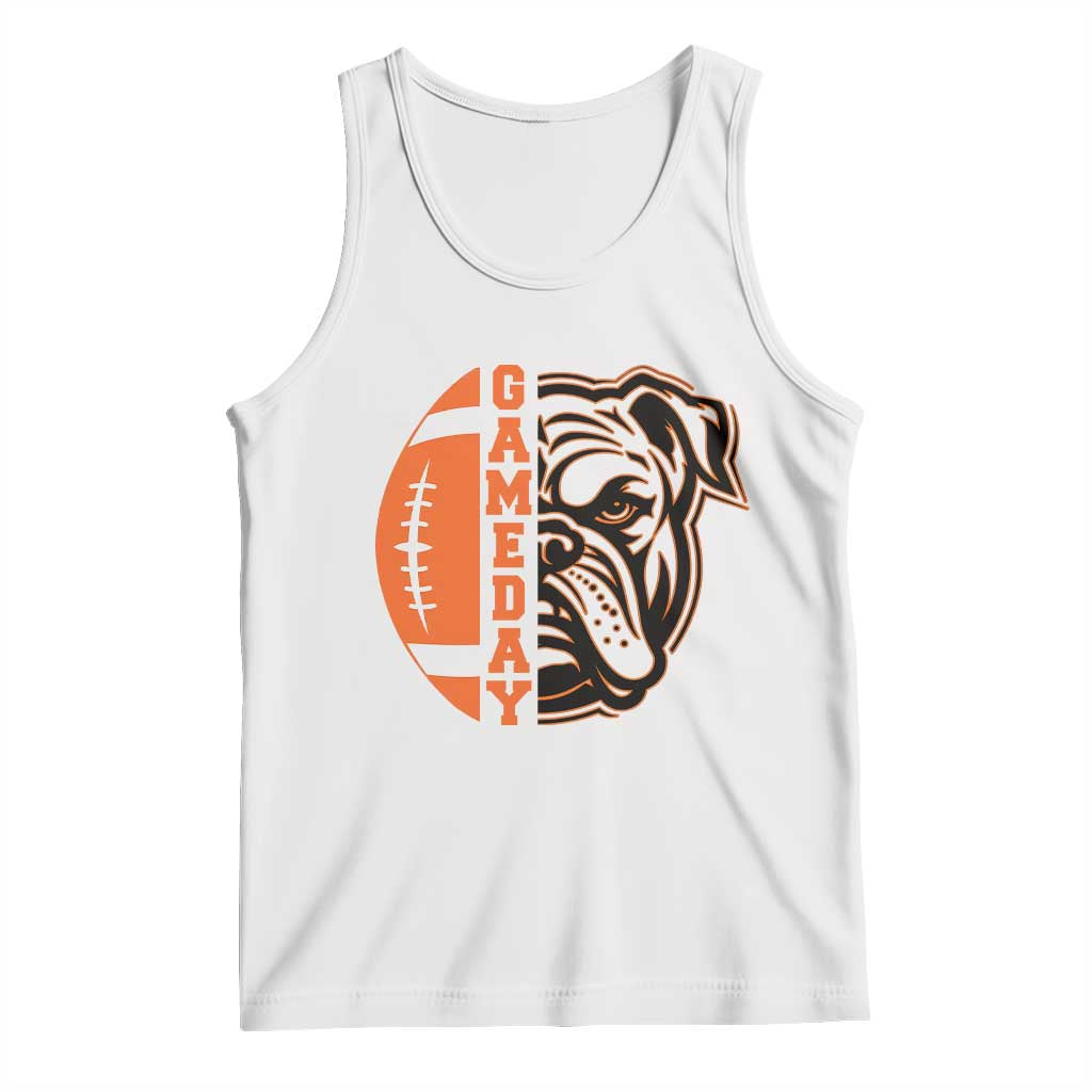 Bulldog Football Lover Tank Top Game Day Fan Lifestyle TS12 White Print Your Wear