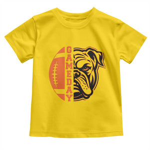 Bulldog Football Lover Toddler T Shirt Game Day Fan Lifestyle TS12 Daisy Print Your Wear
