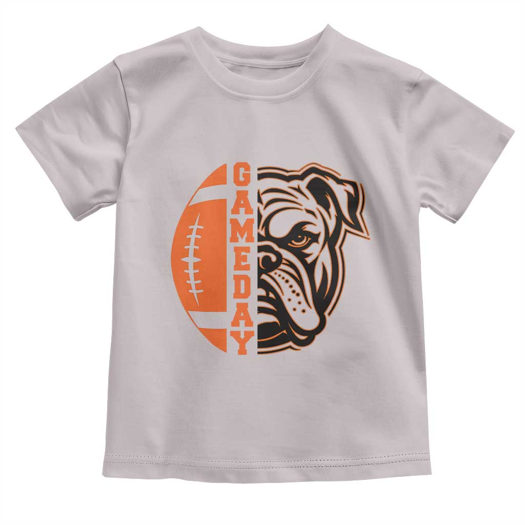 Bulldog Football Lover Toddler T Shirt Game Day Fan Lifestyle TS12 Ice Gray Print Your Wear