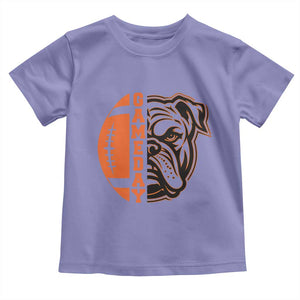Bulldog Football Lover Toddler T Shirt Game Day Fan Lifestyle TS12 Violet Print Your Wear
