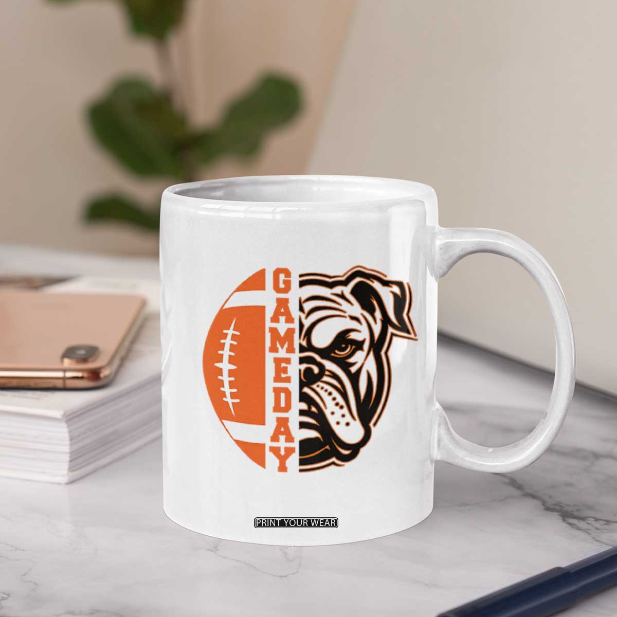 Bulldog Football Lover Coffee Mug Game Day Fan Lifestyle TS12 Print Your Wear