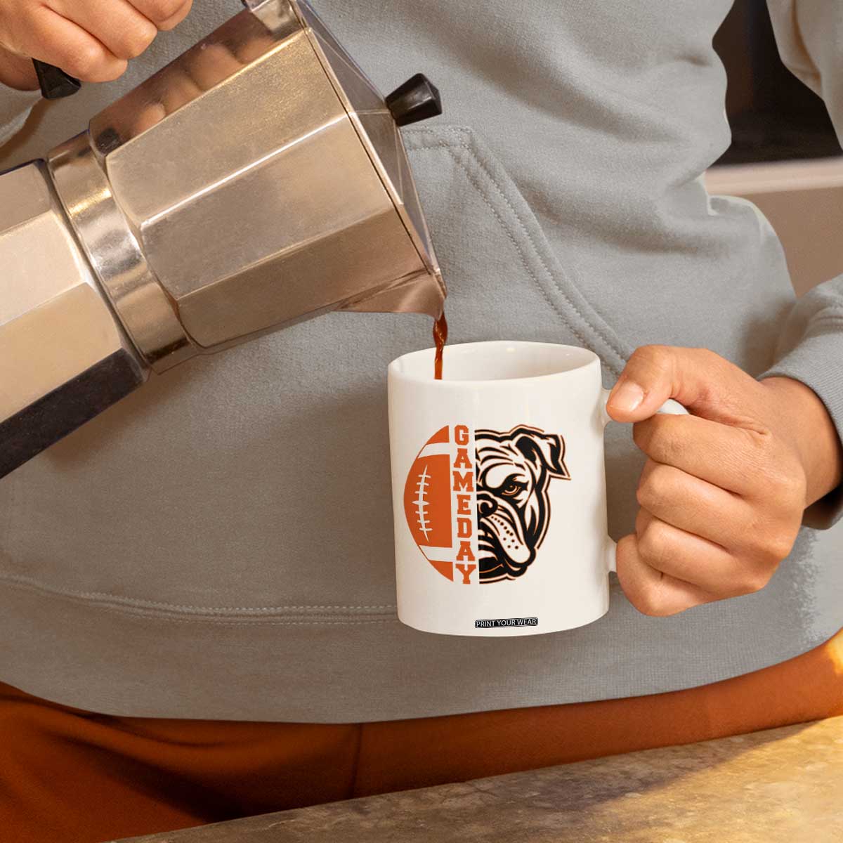 Bulldog Football Lover Coffee Mug Game Day Fan Lifestyle TS12 Print Your Wear