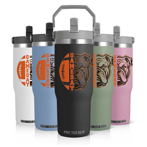 Bulldog Football Lover Flip Straw Tumbler Game Day Fan Lifestyle TS12 Print Your Wear