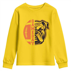 Bulldog Football Lover Youth Sweatshirt Game Day Fan Lifestyle TS12 Daisy Print Your Wear