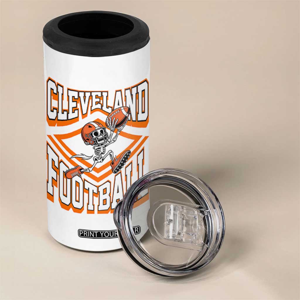 Funny Skeleton Dark Football 4 in 1 Can Cooler Tumbler CFBB Fan Gift TS12 Print Your Wear