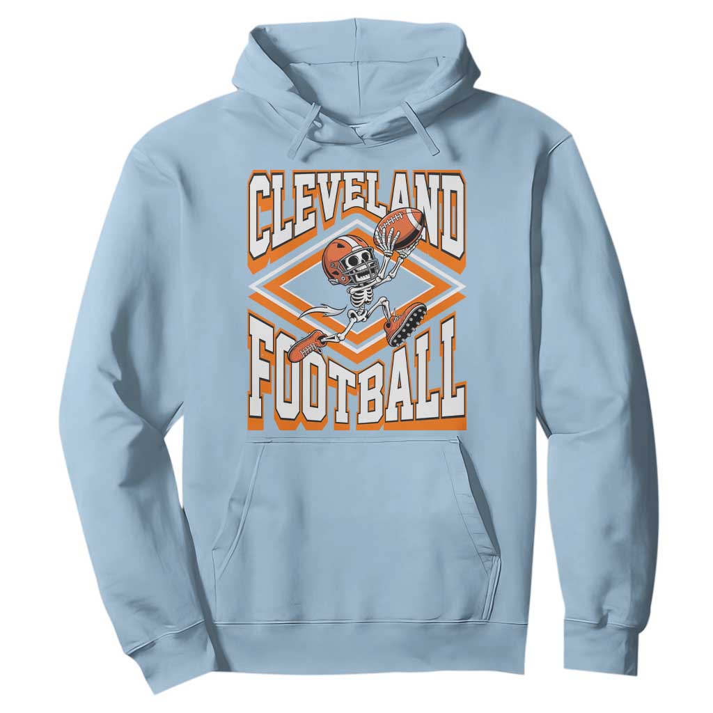 Funny Skeleton Dark Football Hoodie CFBB Fan Gift TS12 Light Blue Print Your Wear