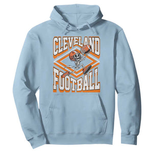 Funny Skeleton Dark Football Hoodie CFBB Fan Gift TS12 Light Blue Print Your Wear