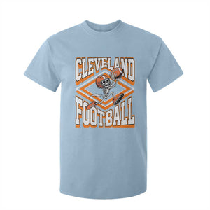 Funny Skeleton Dark Football T Shirt For Kid CFBB Fan Gift TS12 Light Blue Print Your Wear