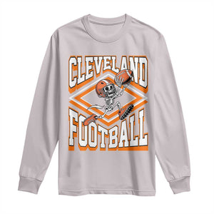 Funny Skeleton Dark Football Long Sleeve Shirt CFBB Fan Gift TS12 Ice Gray Print Your Wear