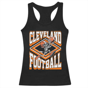Funny Skeleton Dark Football Racerback Tank Top CFBB Fan Gift TS12 Black Print Your Wear