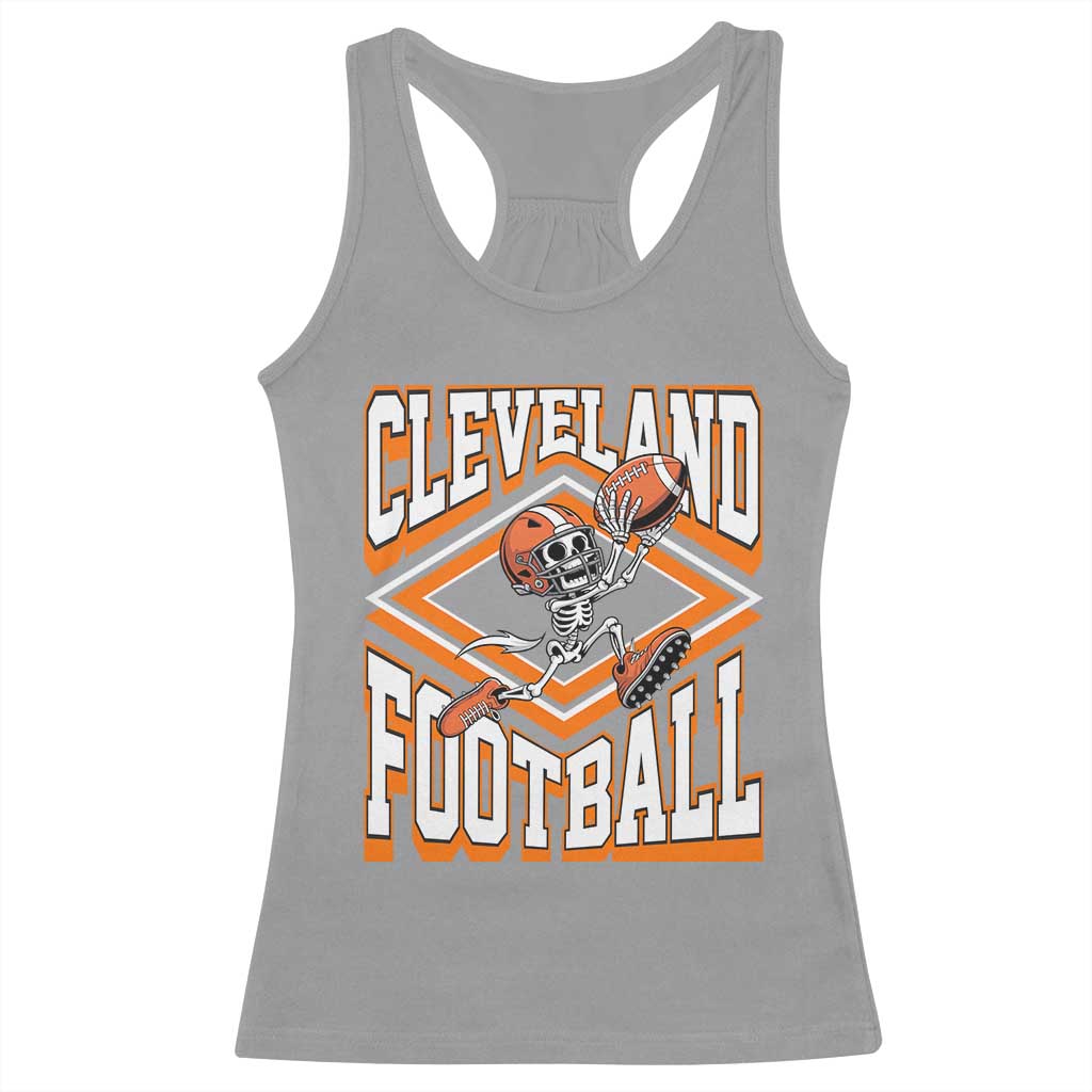 Funny Skeleton Dark Football Racerback Tank Top CFBB Fan Gift TS12 Sport Gray Print Your Wear
