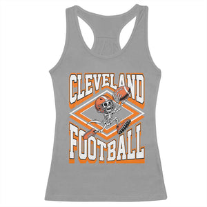 Funny Skeleton Dark Football Racerback Tank Top CFBB Fan Gift TS12 Sport Gray Print Your Wear