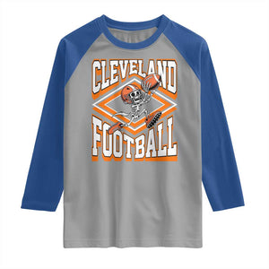 Funny Skeleton Dark Football Raglan Shirt CFBB Fan Gift TS12 Sport Gray Royal Print Your Wear