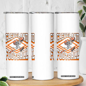 Funny Skeleton Dark Football Skinny Tumbler CFBB Fan Gift TS12 Print Your Wear