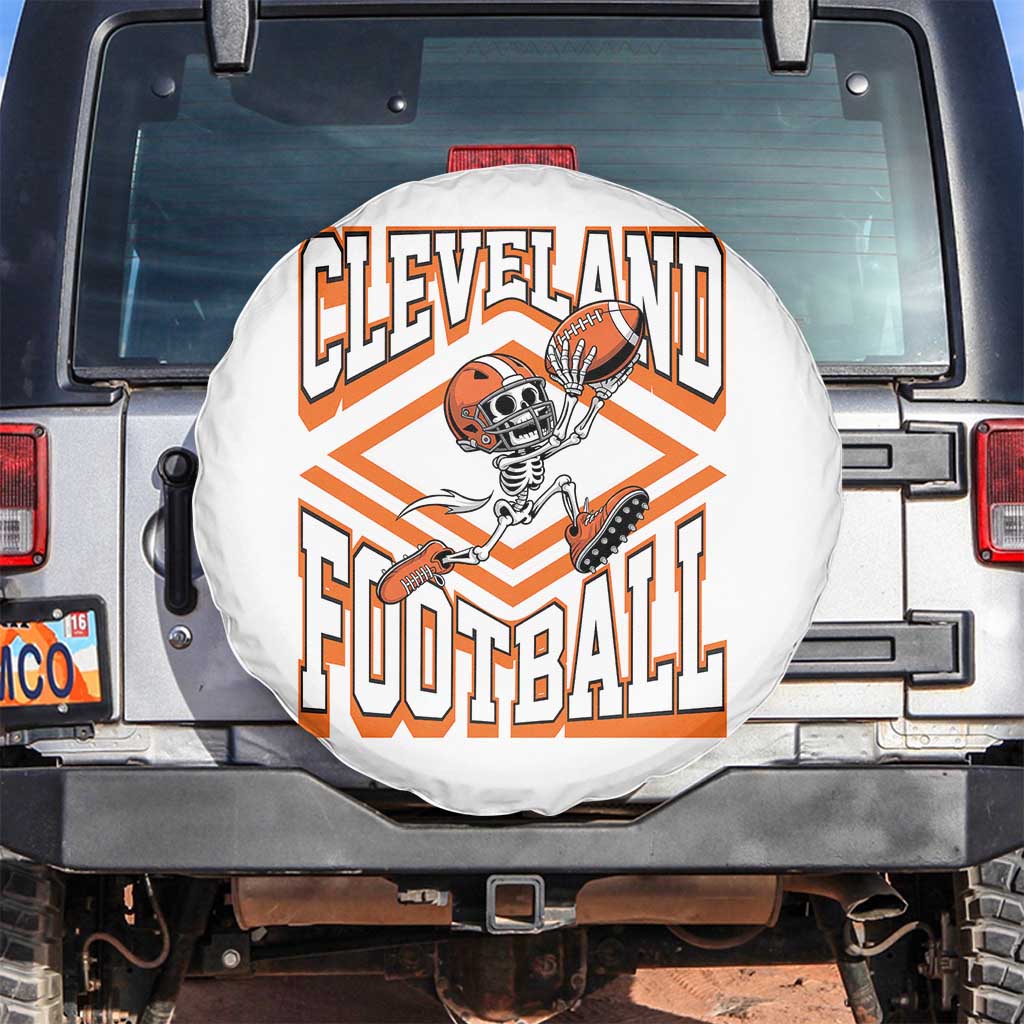 Funny Skeleton Dark Football Spare Tire Cover CFBB Fan Gift TS12 No hole Black Print Your Wear