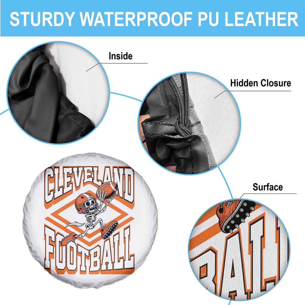Funny Skeleton Dark Football Spare Tire Cover CFBB Fan Gift TS12 Print Your Wear