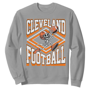 Funny Skeleton Dark Football Sweatshirt CFBB Fan Gift TS12 Sport Gray Print Your Wear