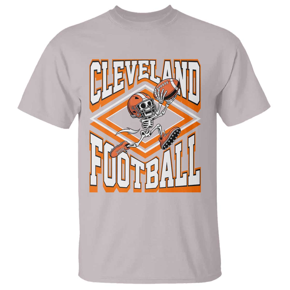 Funny Skeleton Dark Football T Shirt CFBB Fan Gift TS12 Ice Gray Print Your Wear