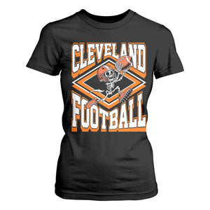 Funny Skeleton Dark Football T Shirt For Women CFBB Fan Gift TS12 Black Print Your Wear