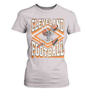Funny Skeleton Dark Football T Shirt For Women CFBB Fan Gift TS12 Ice Gray Print Your Wear