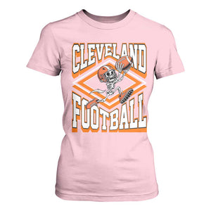 Funny Skeleton Dark Football T Shirt For Women CFBB Fan Gift TS12 Light Pink Print Your Wear