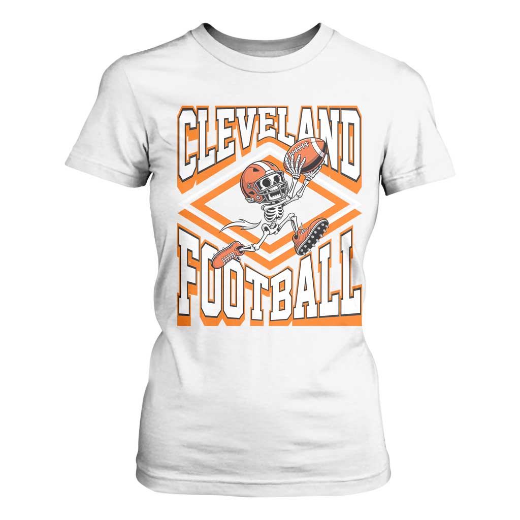 Funny Skeleton Dark Football T Shirt For Women CFBB Fan Gift TS12 White Print Your Wear