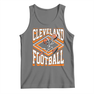 Funny Skeleton Dark Football Tank Top CFBB Fan Gift TS12 Black Heather Print Your Wear