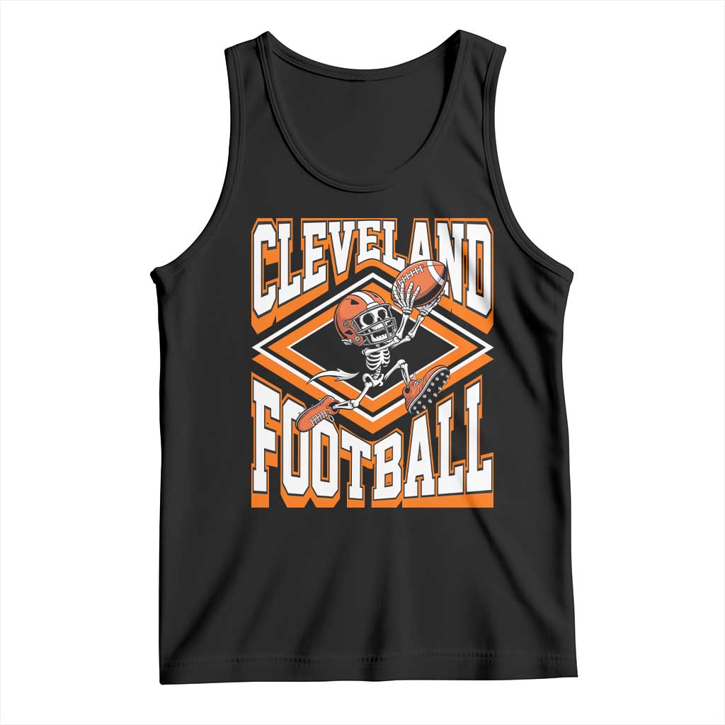 Funny Skeleton Dark Football Tank Top CFBB Fan Gift TS12 Black Print Your Wear