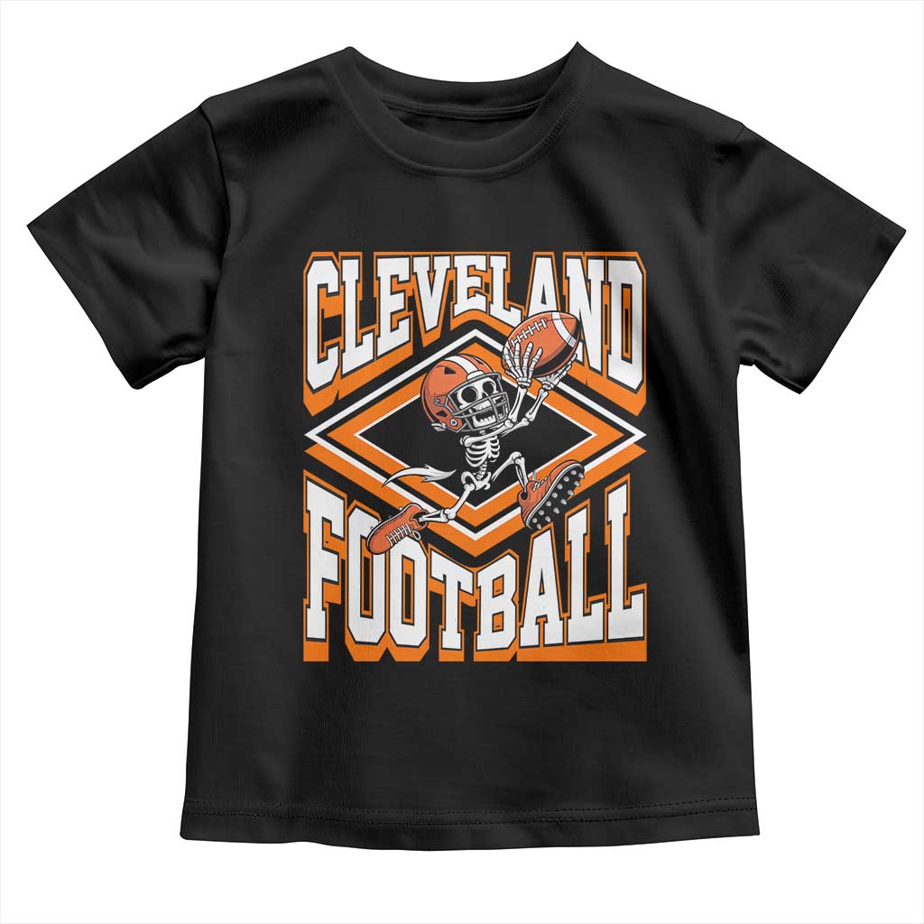 Funny Skeleton Dark Football Toddler T Shirt CFBB Fan Gift TS12 Black Print Your Wear
