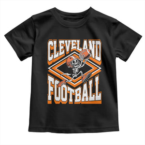 Funny Skeleton Dark Football Toddler T Shirt CFBB Fan Gift TS12 Black Print Your Wear