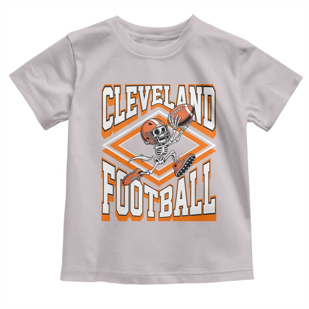Funny Skeleton Dark Football Toddler T Shirt CFBB Fan Gift TS12 Ice Gray Print Your Wear